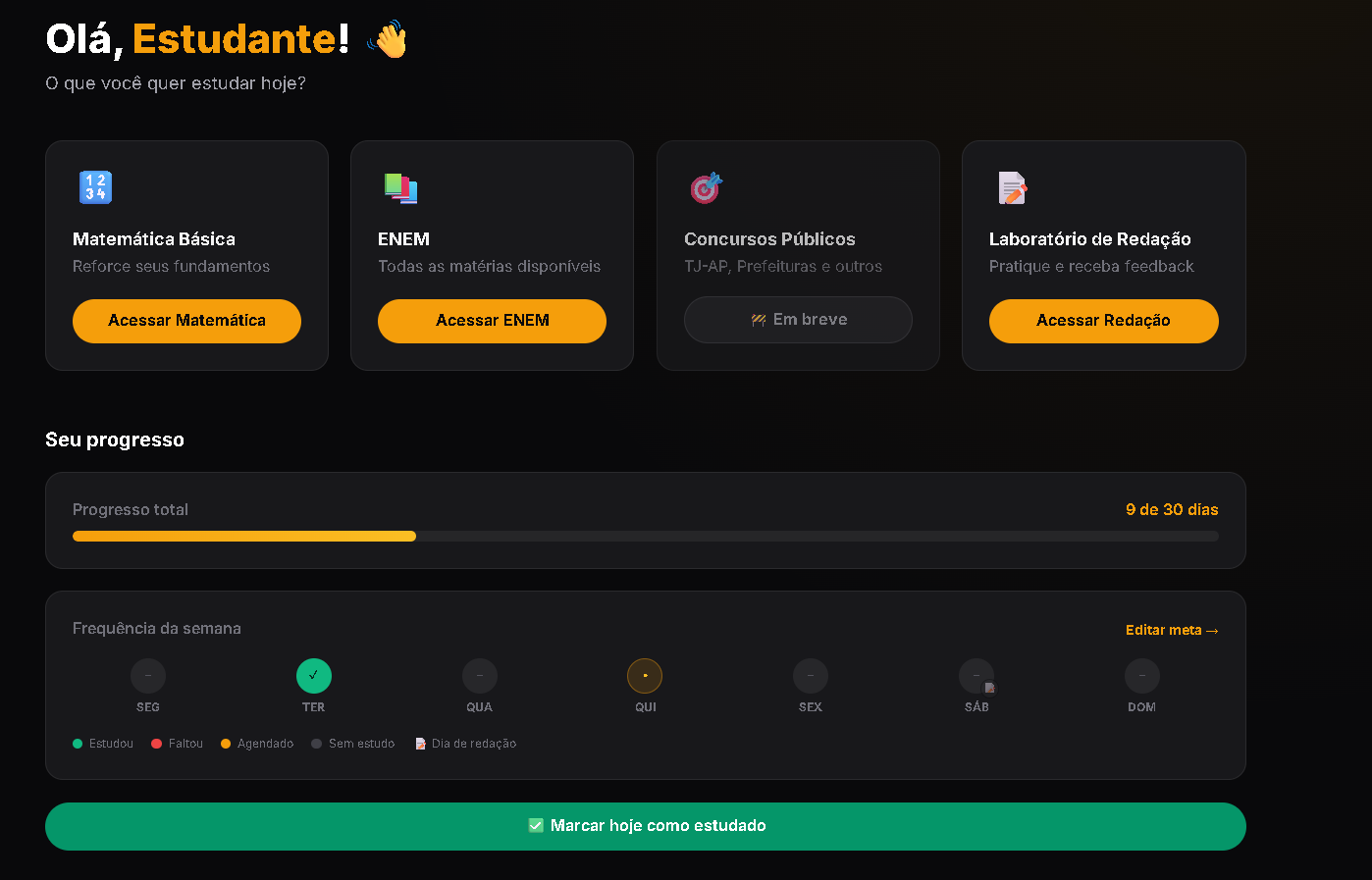 Tela do Dashboard Eleva Amapá